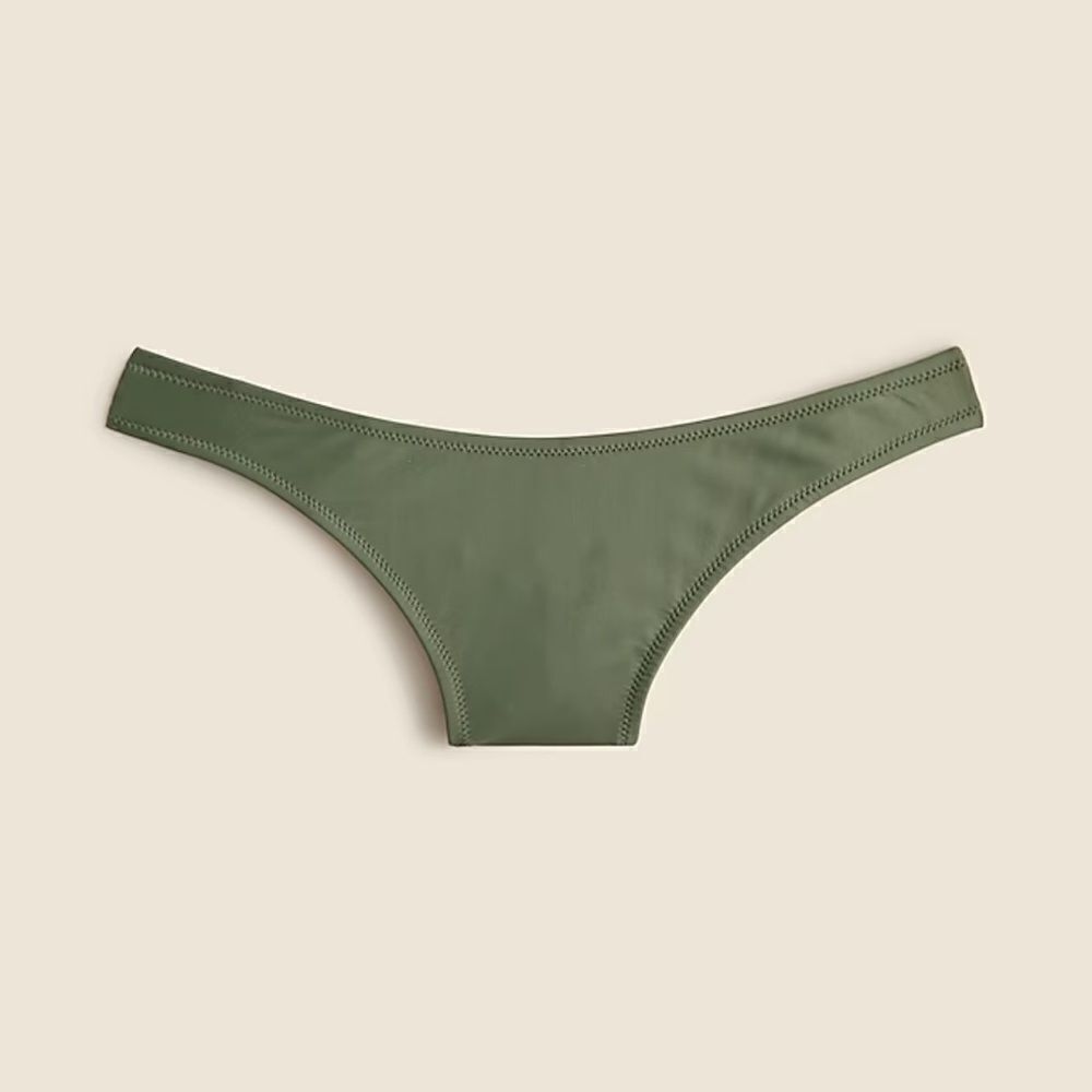J. CREW Heritage 1989 High Leg Bikini Bottom Cool Cypress Green *NEW*